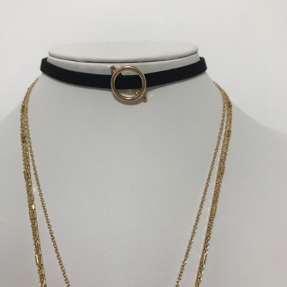 Boho Multi Layer Long Pendant Choker Necklace - Picture 5 of 7